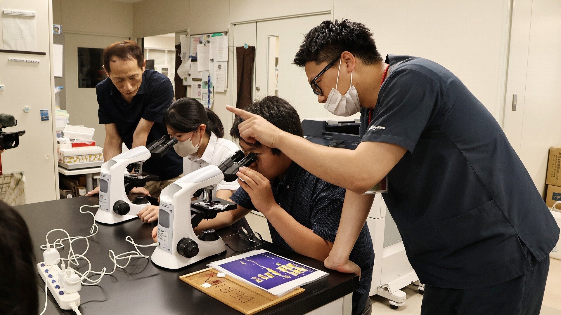 医学部の実験体験の様子