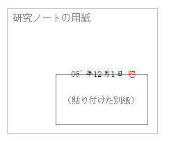 別紙の貼り付け例