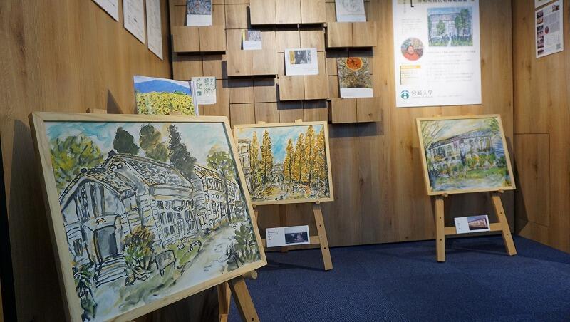 船塚キャンパスの歴史を今に伝える ～ 弥勒祐徳氏寄贈絵画展がスタート