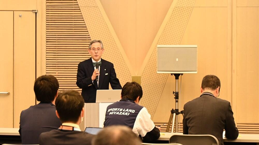 鮫島浩学長の開会挨拶