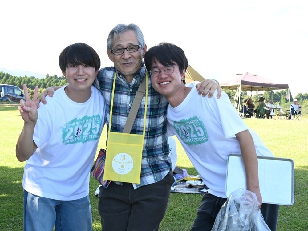 学生ボランティアと学長