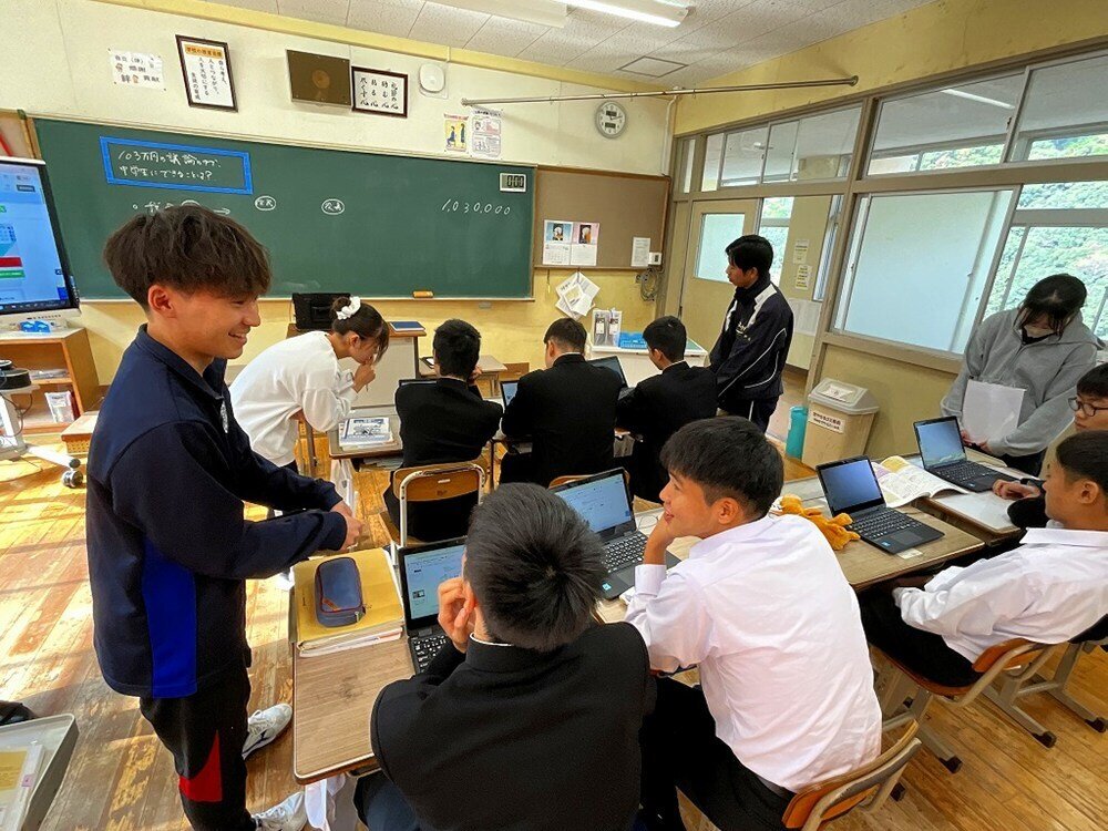 西米良中学校での活動の様子２